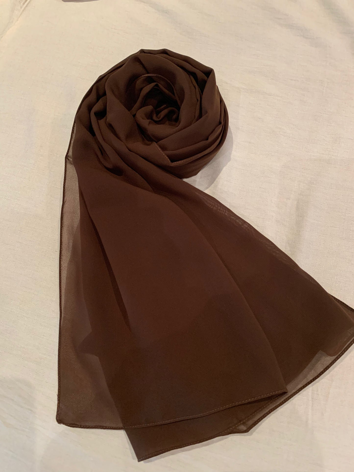 Essential Dark Brown Chiffon Hijab