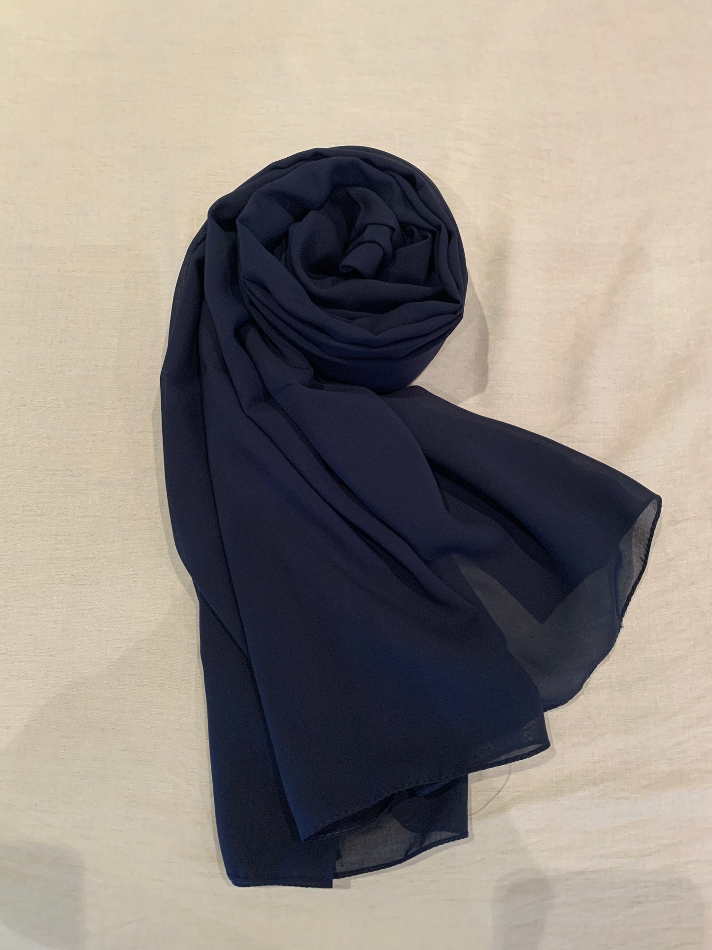 Essential Navy Blue Chiffon Hijab