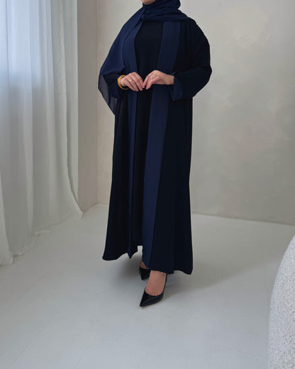 Nada Reversible Abaya • Black & Blue