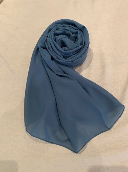 Essential Deep Blue Chiffon Hijab