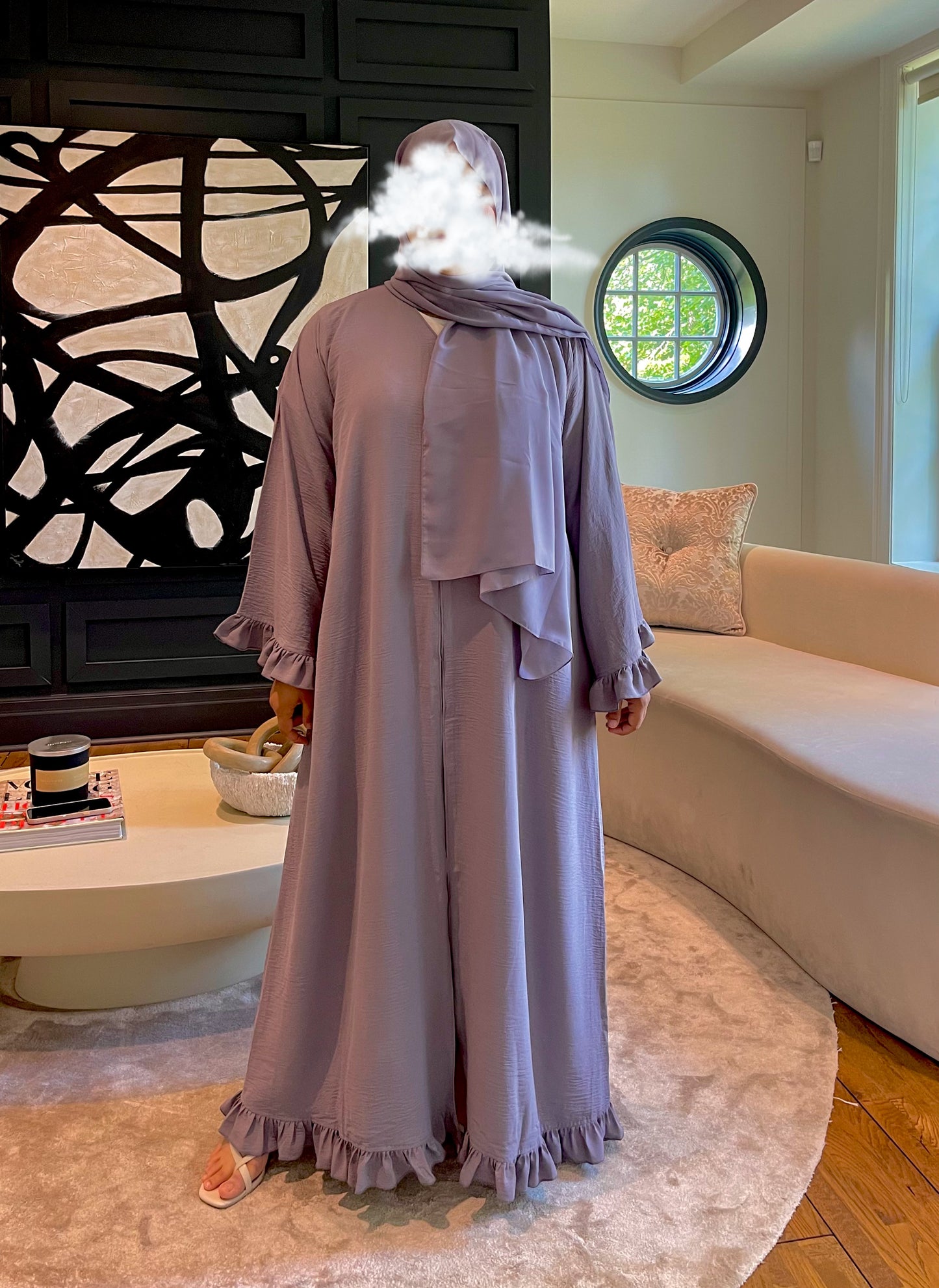 Anaya • Pastel Purple Abaya