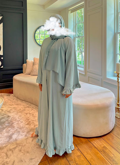 Afiya • Pastel Green Abaya