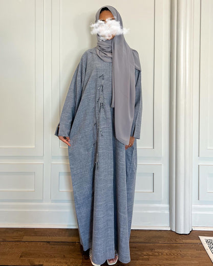 Aiza • Ash Grey Abaya