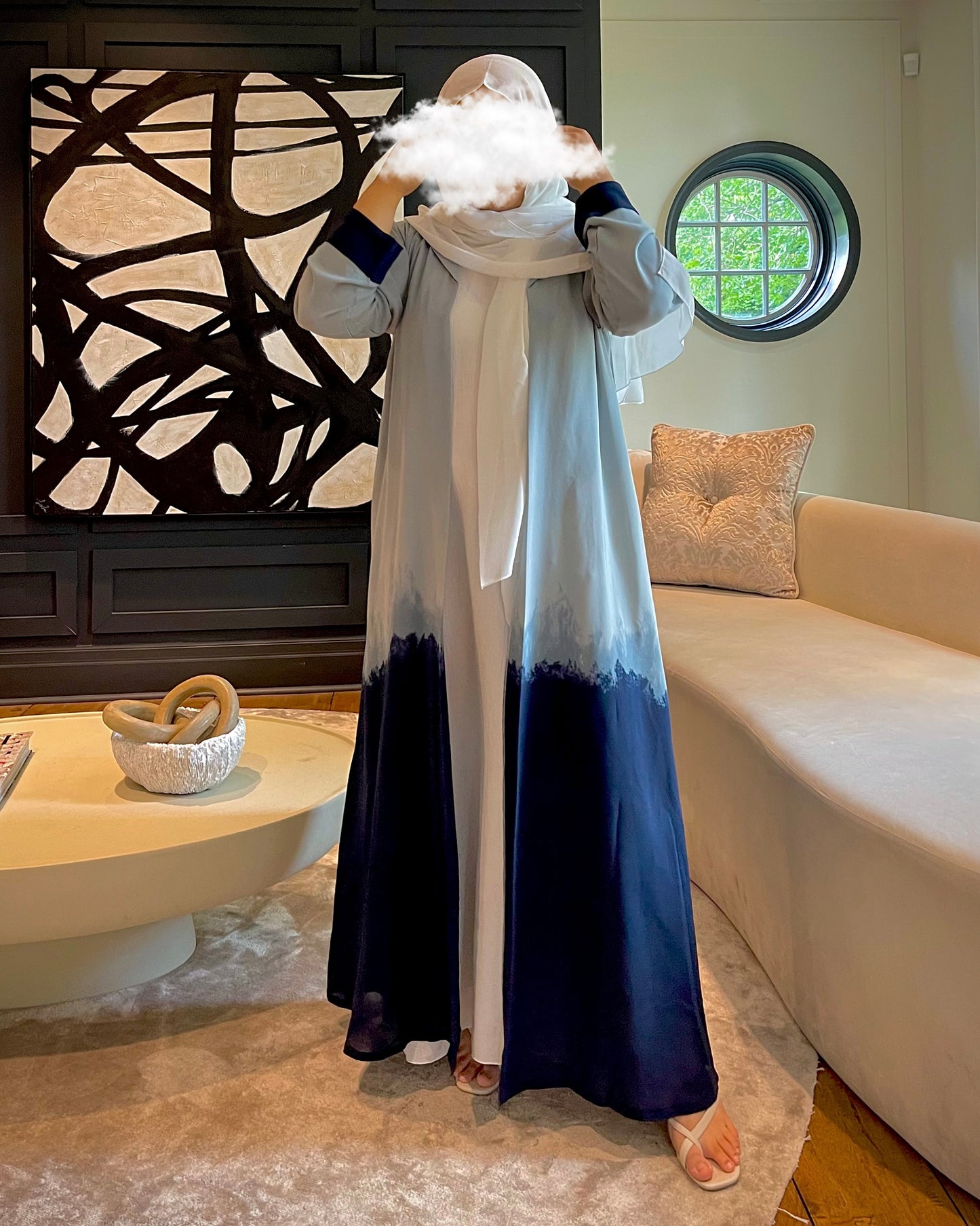 Sana • Blue Ombrè Abaya